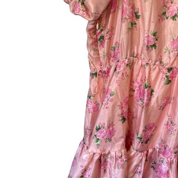 LoveShackFancy x Target Pink Floral Puff Sleeve Cecile Mini Dress (No Belt) - Picture 5 of 7